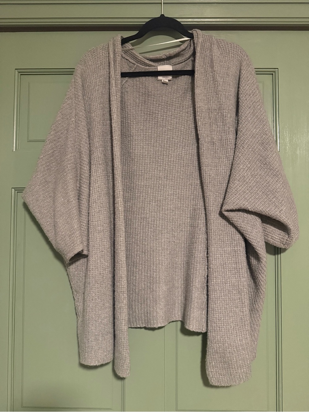 Halogen Heather Gray Open-Front Knit Cardigan